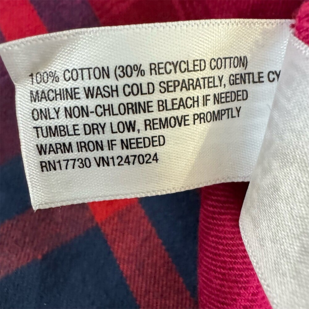 Universal Thread Plaid Oversized Flannel Shirt Womens Size Large - Picture 4 of 5